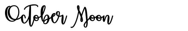 October Moon font preview